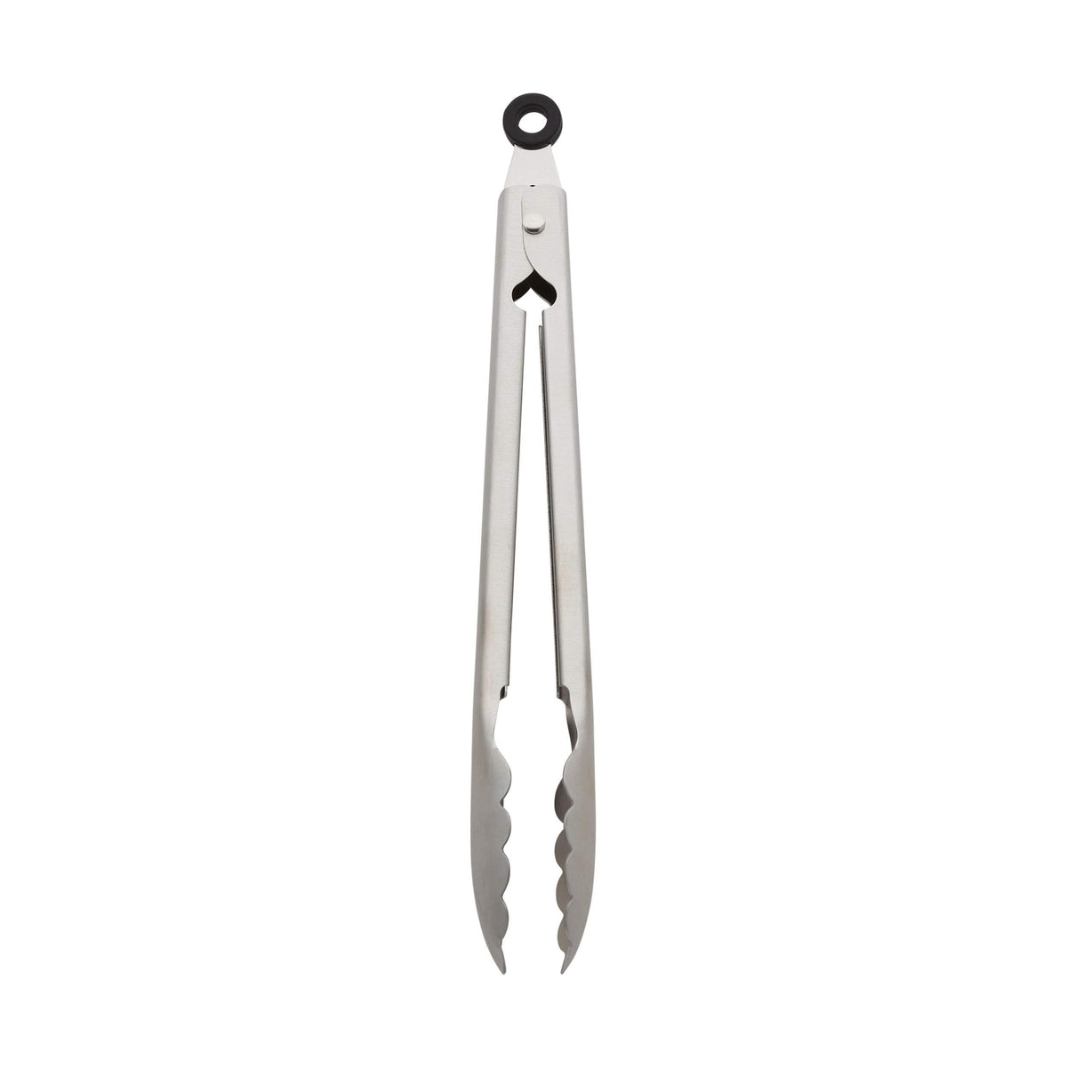 KitchenAid Gourmet Stainless Steel Serving Tongs with Hang Hook and Secure Closing Lock, 9 Inch, Stainless Steel