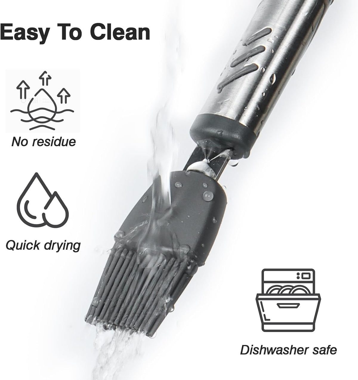 Silicone Grill Brush for Oil and Sauce, Set of 2 Basting Brush