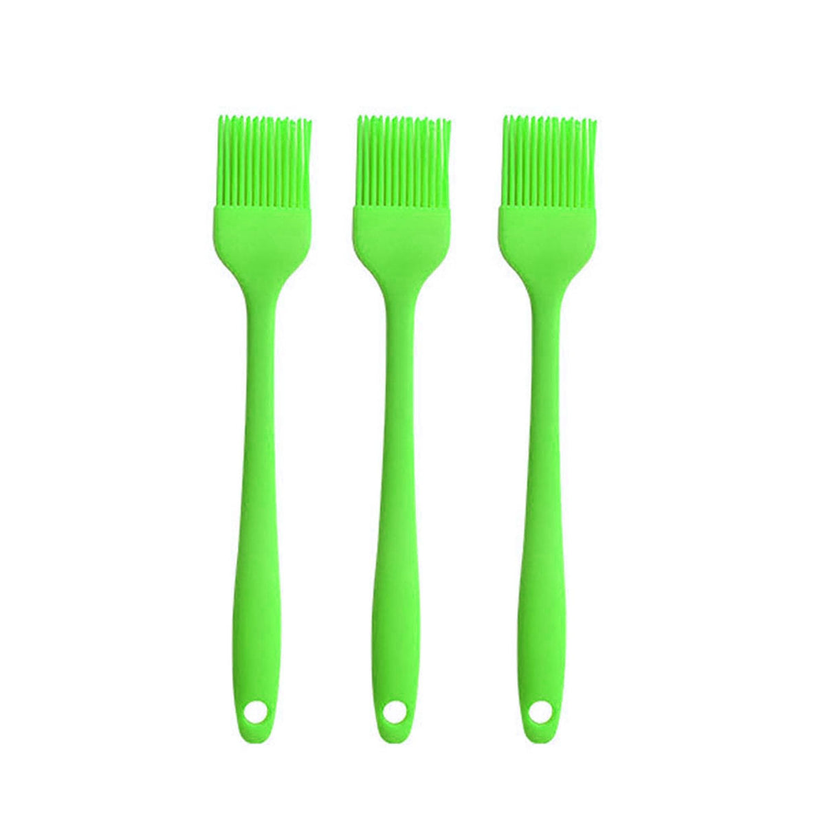 Silicone Oil brush, for BBQ Kitchen Cooking Baking and Grilling (4 PCS,green)