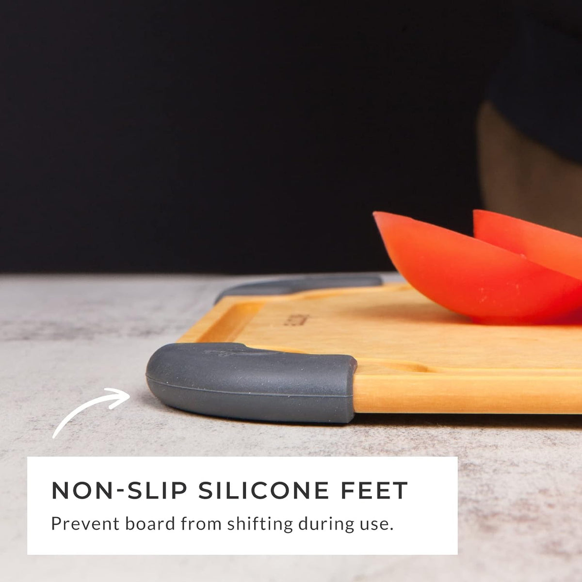 Elihome Essential Series Wood Fiber Cutting Board for Kitchen, Knife Friendly, Dishwasher Safe, Non-Slip Feet, Juice Groove, Reversible, Non-Porous, Eco Friendly, 10"x 7" SMALL