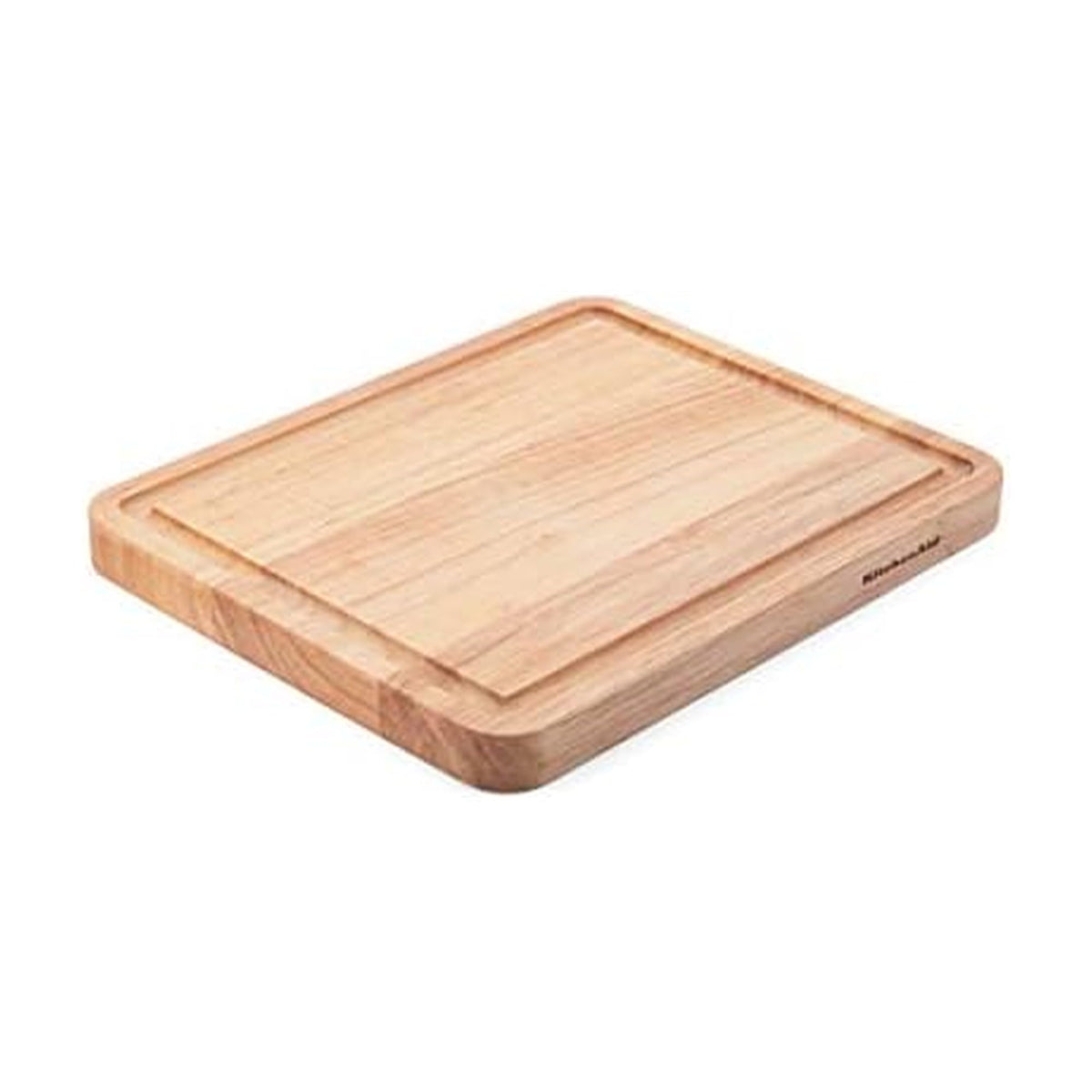KitchenAid Classic Rubberwood Cutting Board with Perimeter Trench, Reversible Chopping Board, 11-inch x 14-Inch, Natural