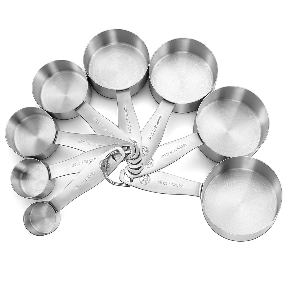 18/8 Stainless Steel Measuring Spoons Set of 16 Pieces, Includes 10 Narrow, 1 Leveler and 5 Mini Spoons