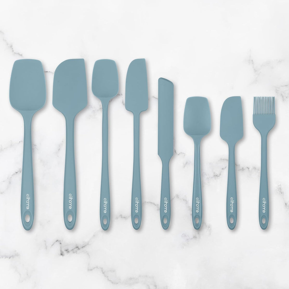 Elihome Mini Silicone Basting Pastry Brush, Cooking Brush for Oil Sauce Butter Marinades, Food Brushes for BBQ Grill Kitchen Baking, Baster Brushes Food Grade, Slate Teal Grey