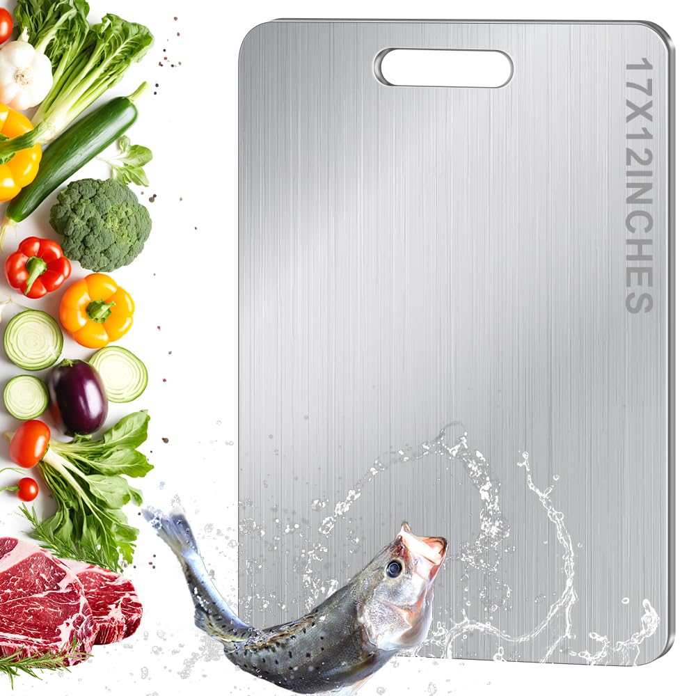 Titanium Cutting Board for Kitchen, Metal Non Stick Chopping Board