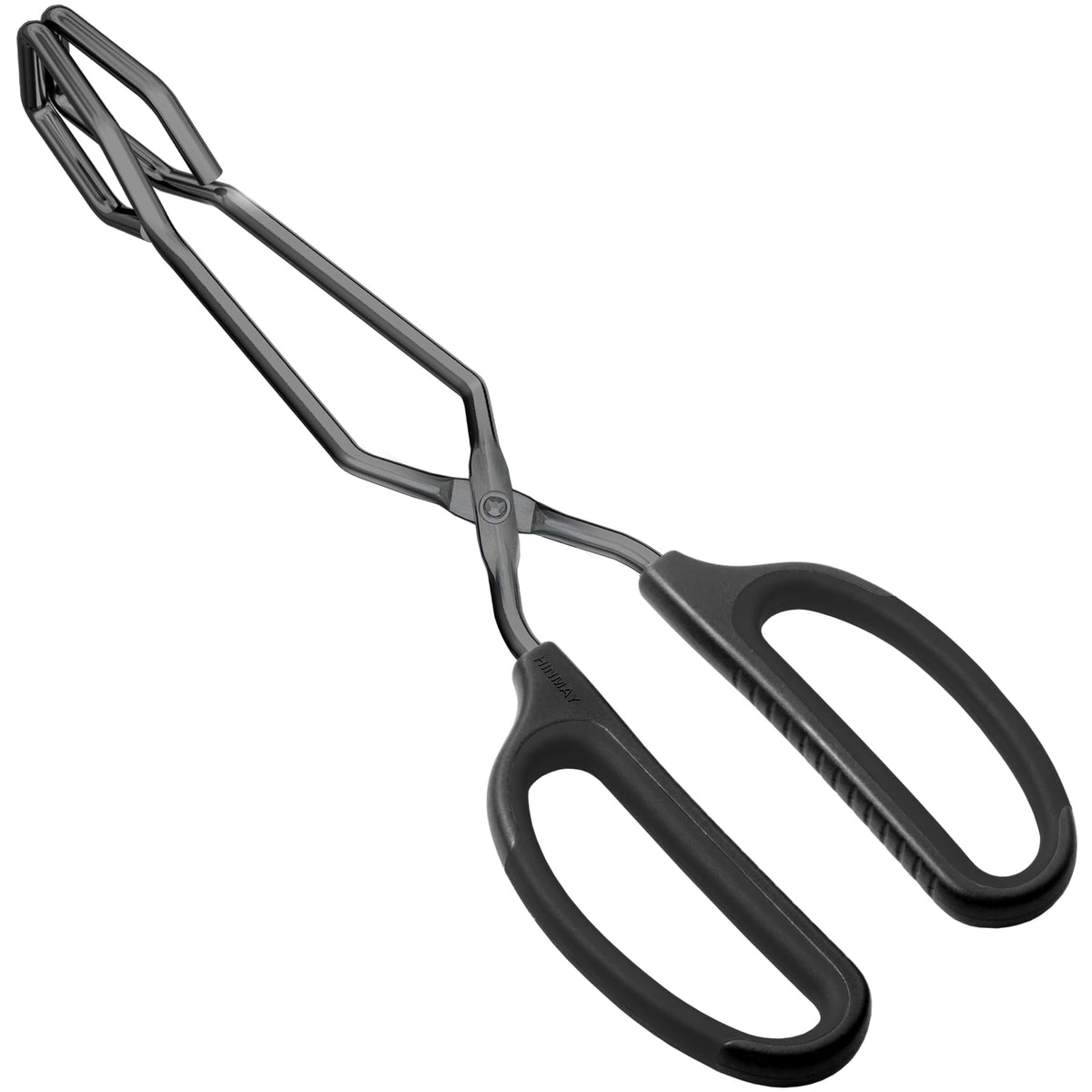 HINMAY Stainless Steel Scissor Tongs with Comfort-Grip Handle 12-Inch