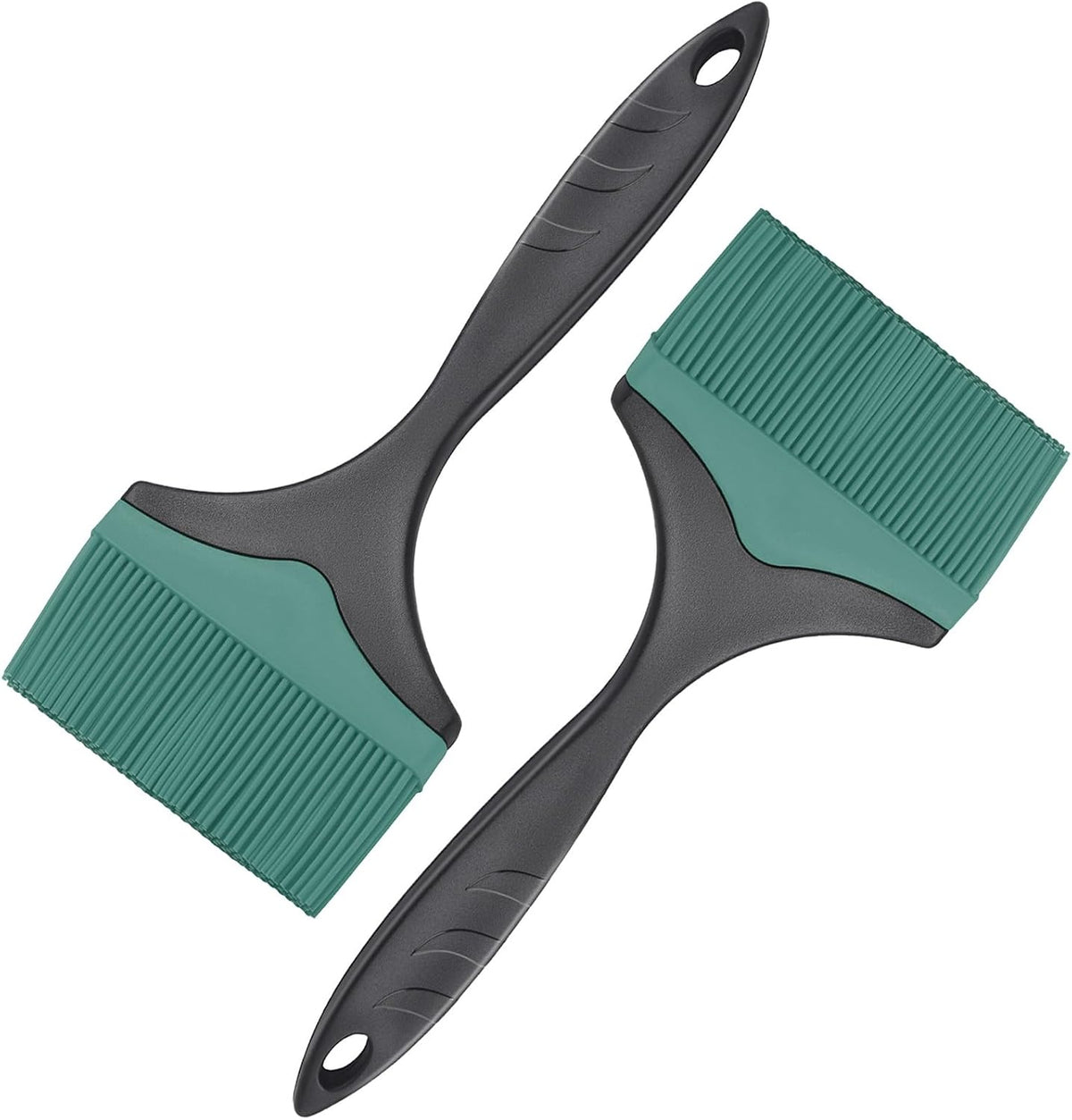 Large Silicone Grill Basting Brush - 3.95inch Extra Wide Silicone Basting Brush for Grilling,Heat Resistant Brushes Spread Oil Butter Sauce for Cooking Baking BBQ,Dishwasher Safe（Green 2）