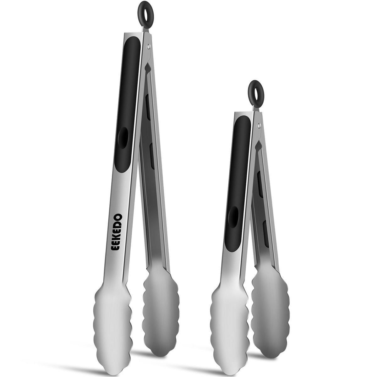 Stainless Steel Cooking Tongs, Heat Resistant Metal Tongs 9" and 12"