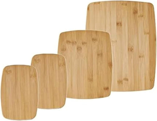 Farberware Bamboo Cutting Board Set, 4-Piece, Reversible