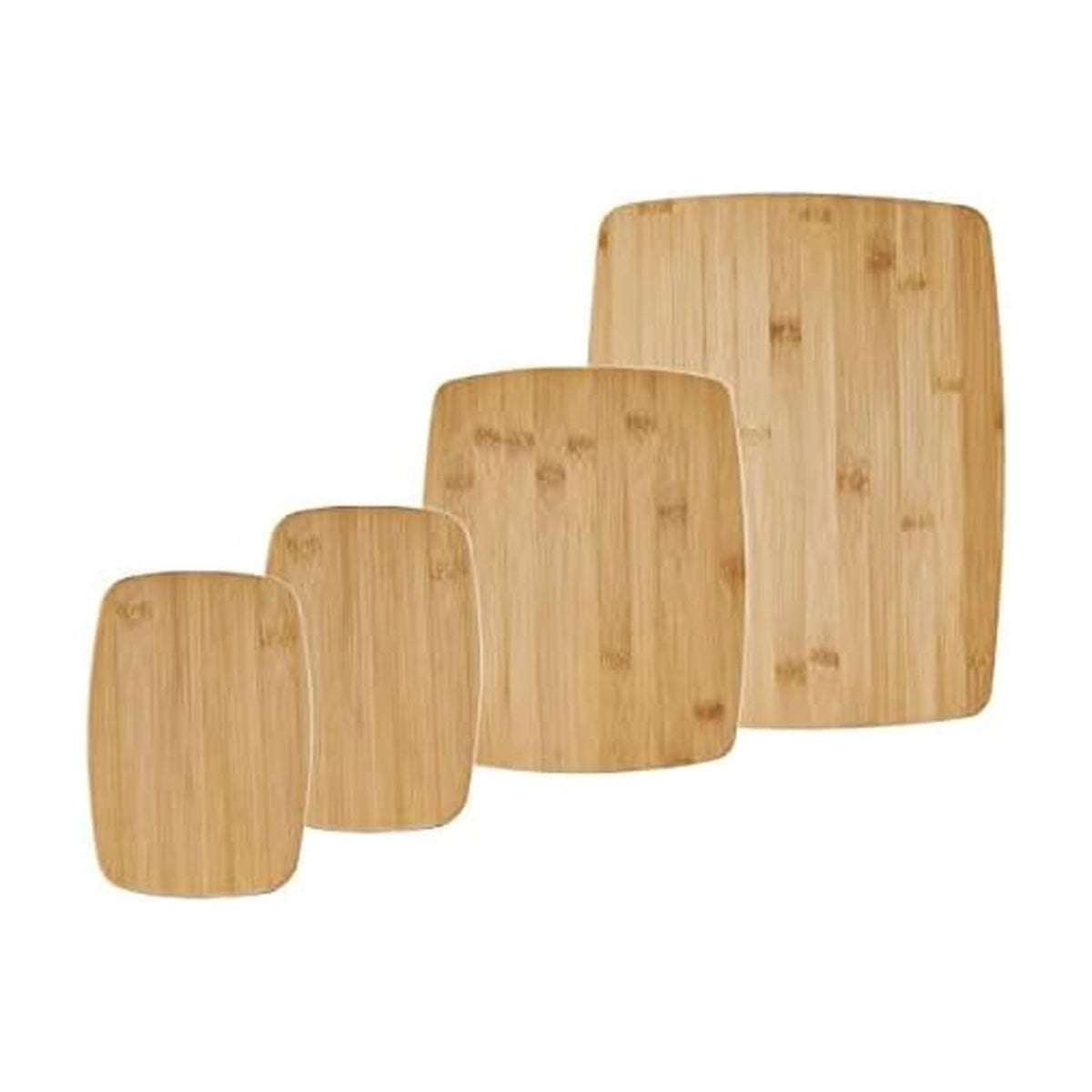 Farberware Bamboo Cutting Board Set, 4-Piece, Reversible