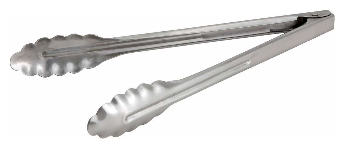 Winco Coiled Spring Heavyweight Stainless Steel Utility Tong, 7-Inch