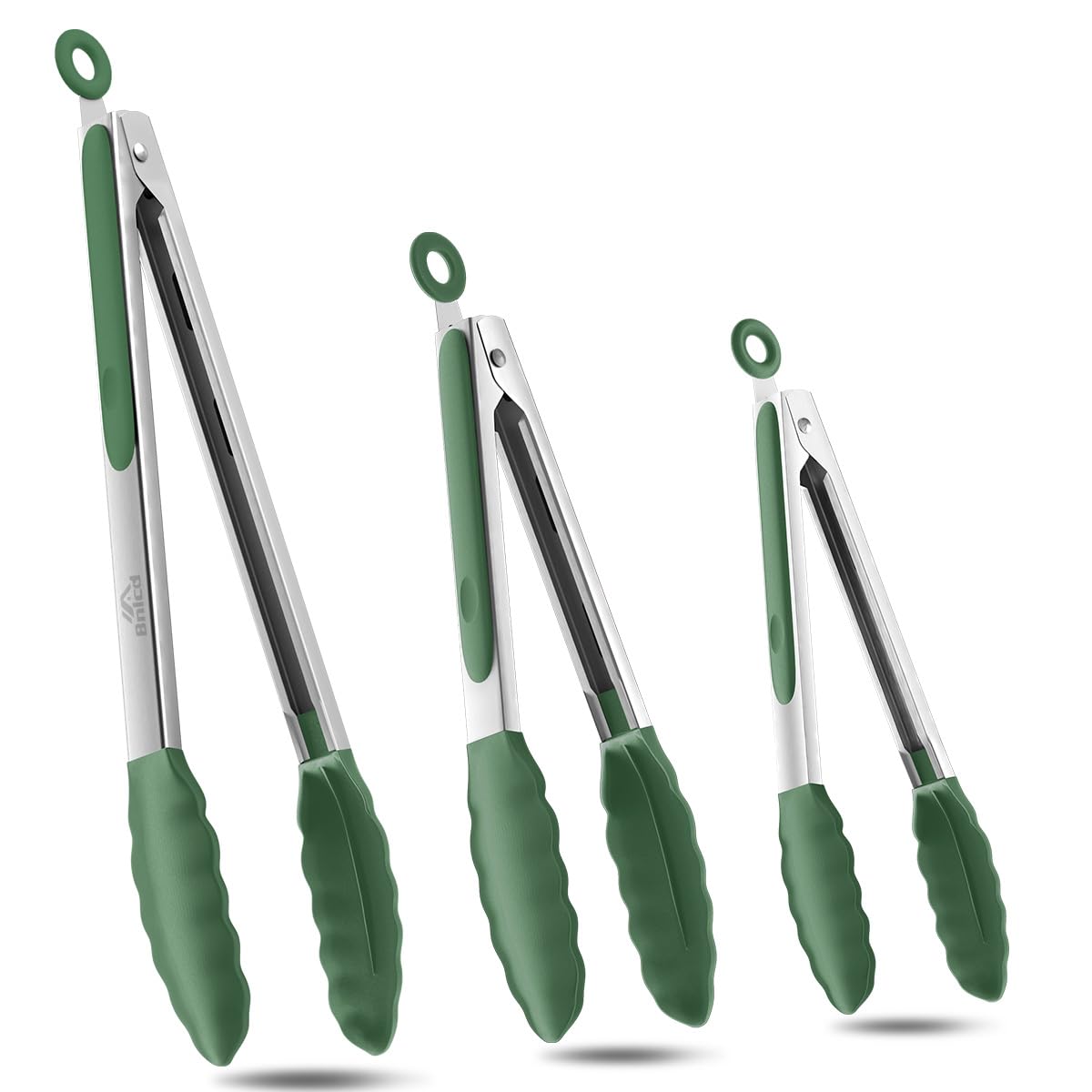 Good Grip Cooking Tongs with Silicone Tips, Set of 3-7" 9" and 12"
