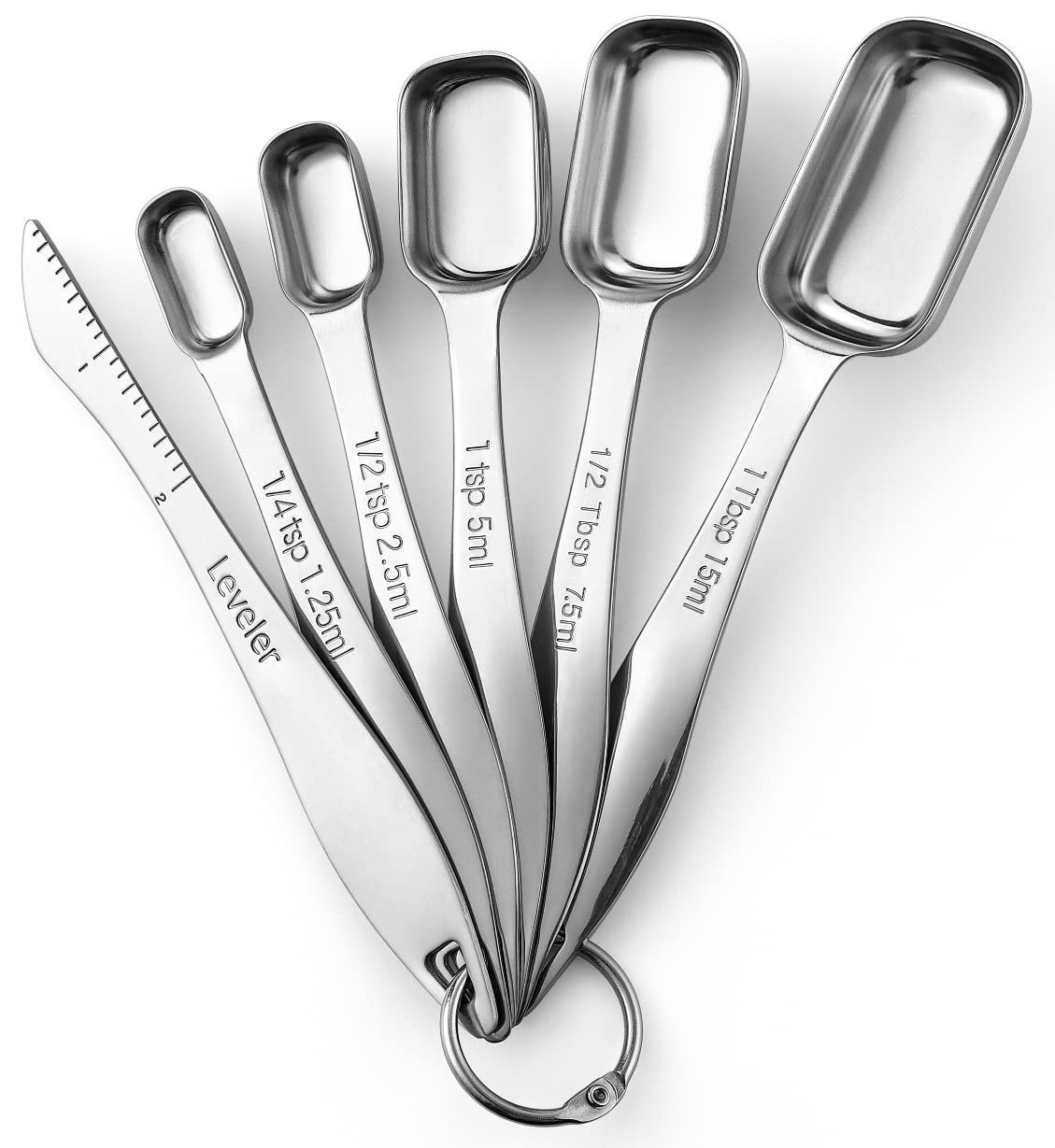 Spring Chef Stainless Steel Measuring Cups and Spoons Set of 14 w/Leveler