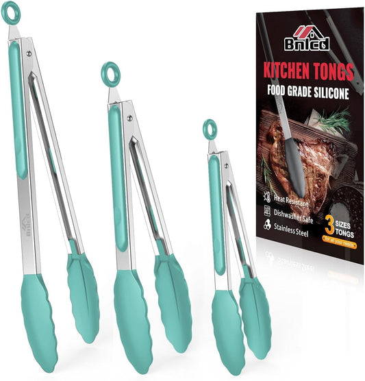 Good Grip Cooking Tongs with Silicone Tips, Set of 3-7" 9" and 12"