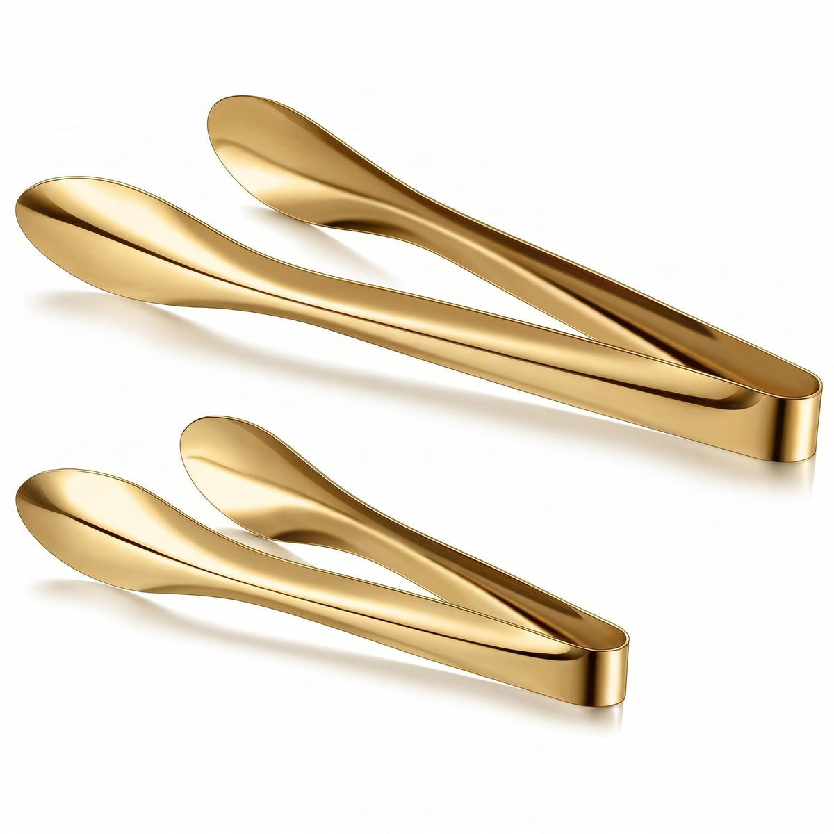 3 Pack Silver Polished Serving Tongs 9 Inch,12 Inch, 6 Inch