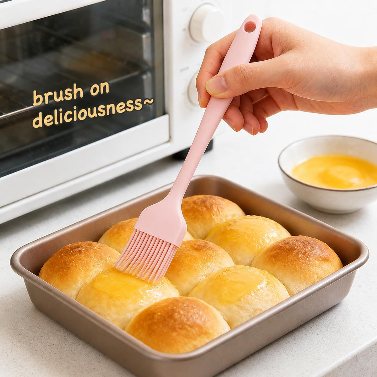 Heat Resistant Silicone Basting Brush for Cooking, Baking, Grilling