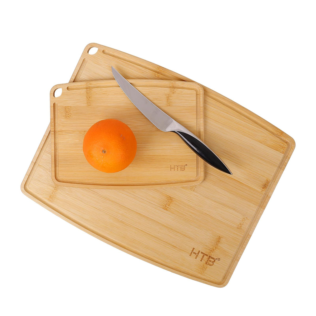 HTB Bamboo Cutting Board for Kitchen Wooden Chopping Board, Mini 1PCS
