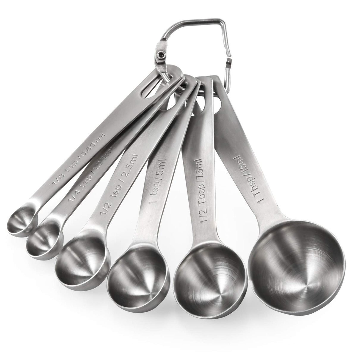 U-Taste 18/8 Stainless Steel Measuring Spoons Set of 7, Teaspoon Tablespoon