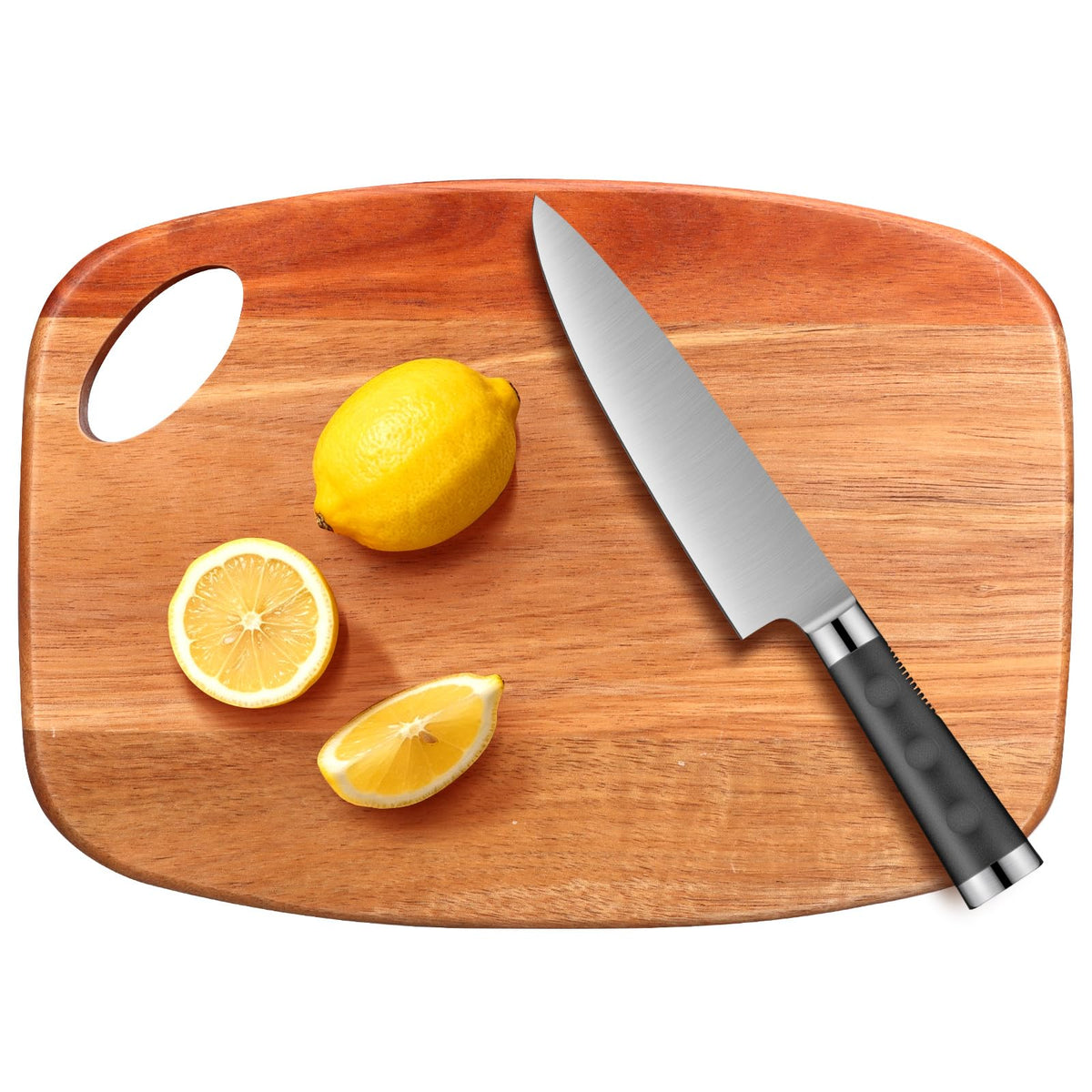 Small Acacia Wood Cutting Boards for Kitchen with Hanging