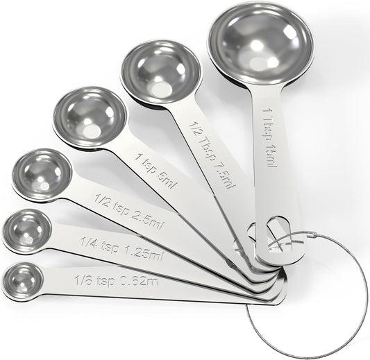 TILUCK Stainless Steel Measuring Cups & Spoons Set,Coffee Scoop Spoon