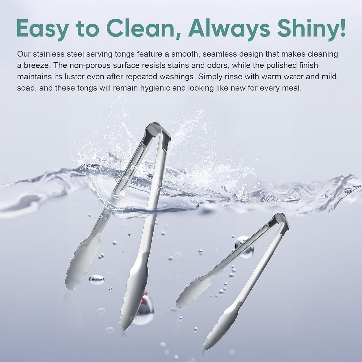 12 Pack Buffet Tongs Serving Tongs Stainless steel Kitchen Tongs 7inch