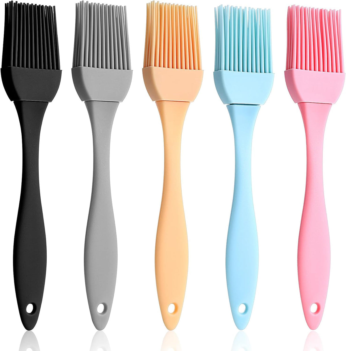 Yuanchu 5 Pcs Silicone Basting Brush, Pastry Brushes Heat Resistant BPA Free