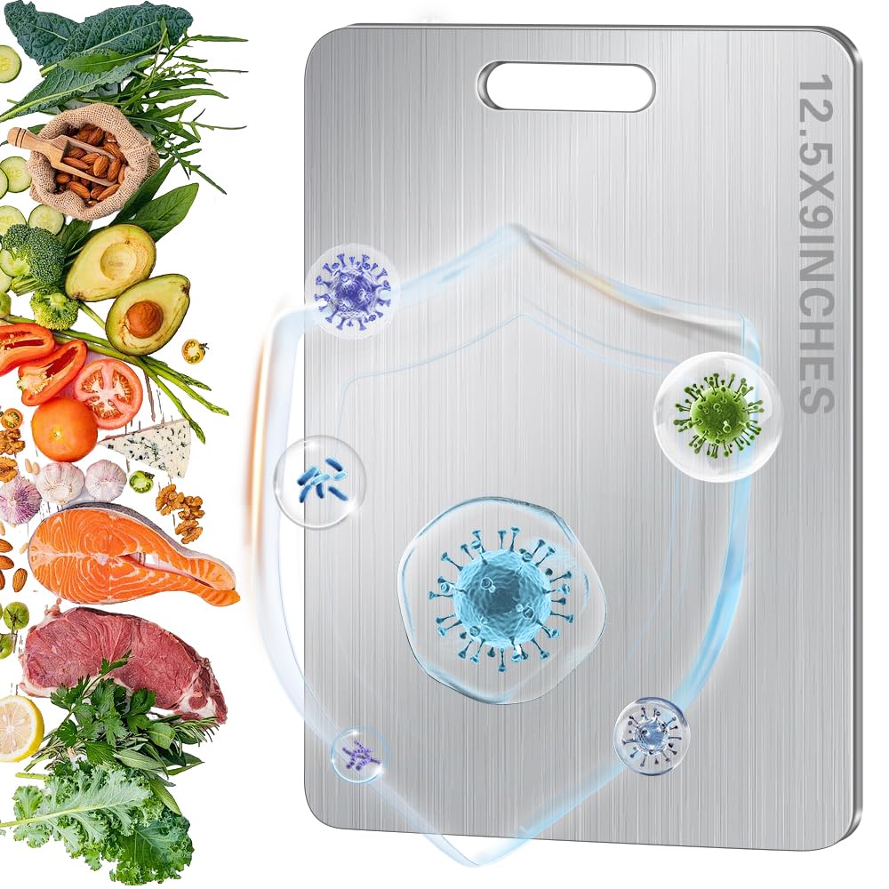 Titanium Cutting Board for Kitchen, Metal Non Stick Chopping Board