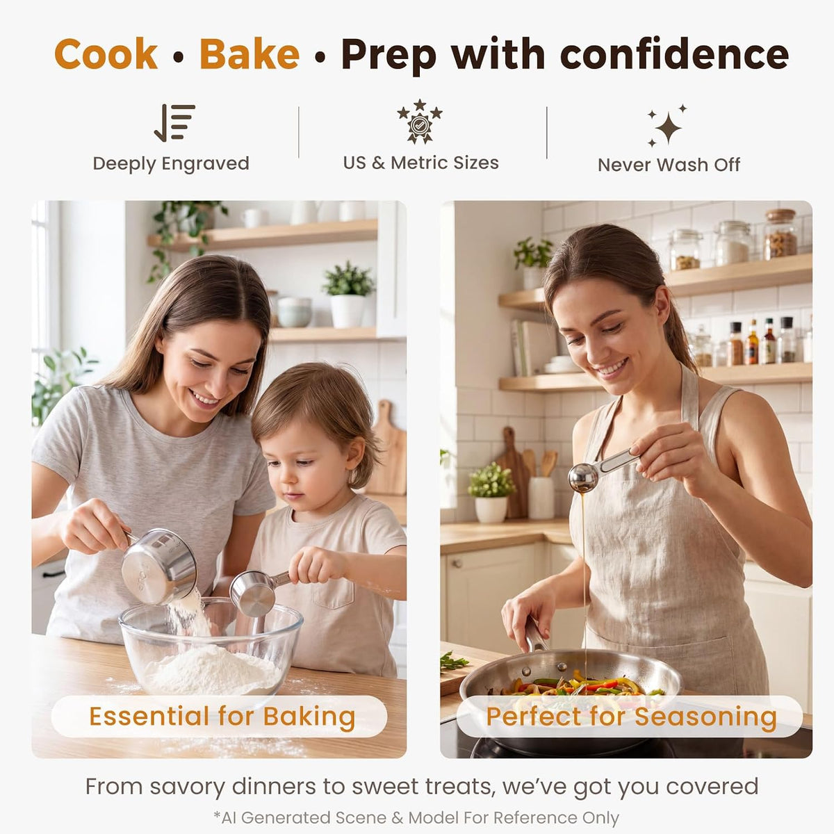 11 PCS Measuring Cups and Spoons Set with Funnel & Mini Spoons for Baking