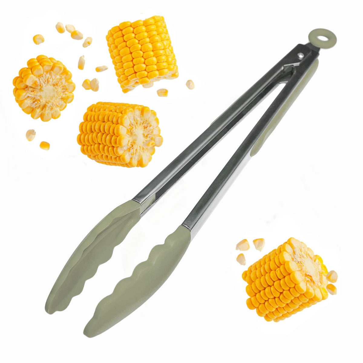 Starpack Get a Grip Silicone Kitchen Tongs (2-Pack, 9" + 12") - LFGB Non Toxic, 600°F Heat Resistant, BPA-Free - Heavy-Duty Stainless Steel, Locking - Dishwasher Safe for Nonstick Cookware