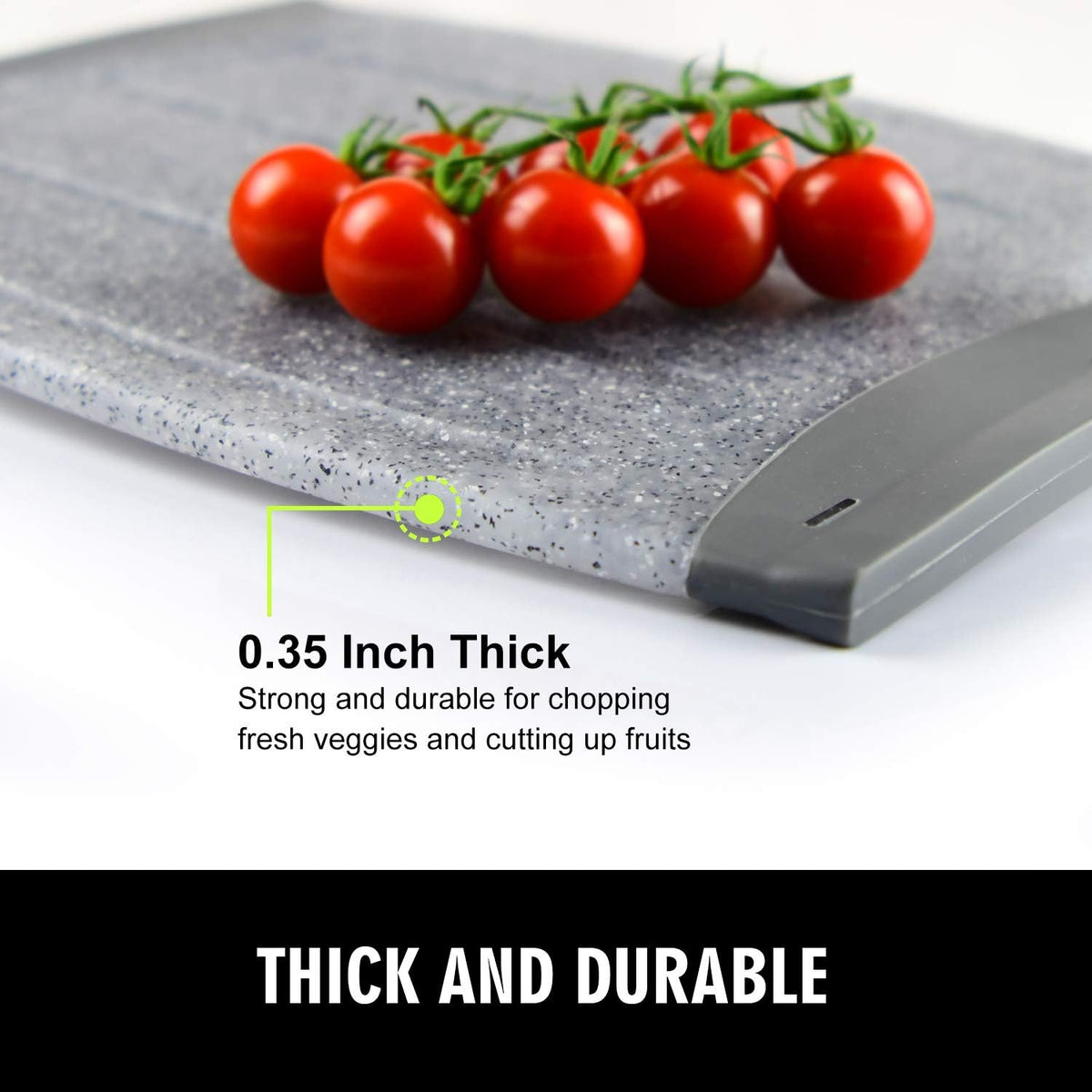 7.48" Small Plastic Cutting Board for Small Kitchen Task (Grey)