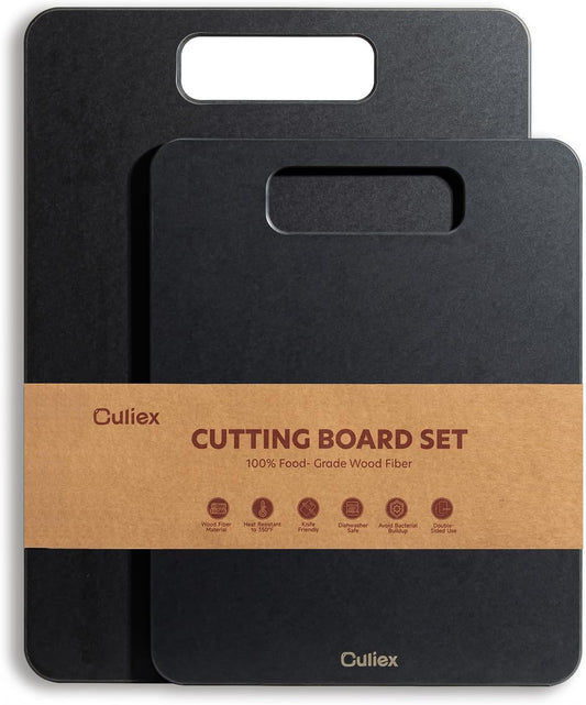 Wood Fiber Cutting Board Set of 2, Dishwasher Safe, Non-Toxic, BPA-Free