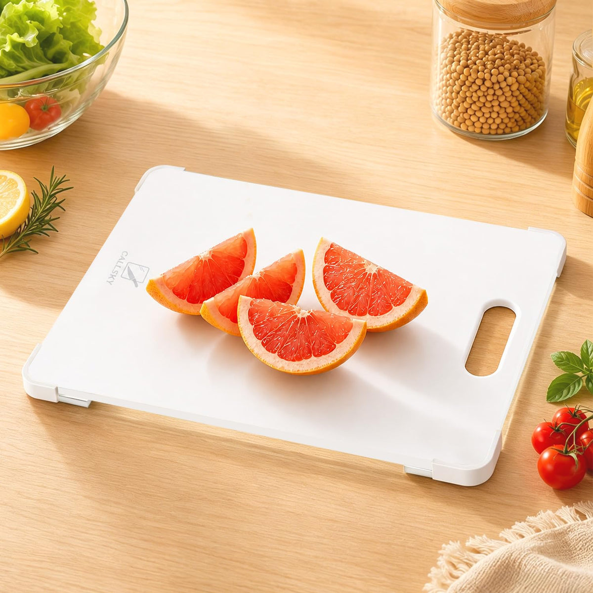 12x8 Clear Tempered Glass Small Cutting Board for Kitchen Countertop
