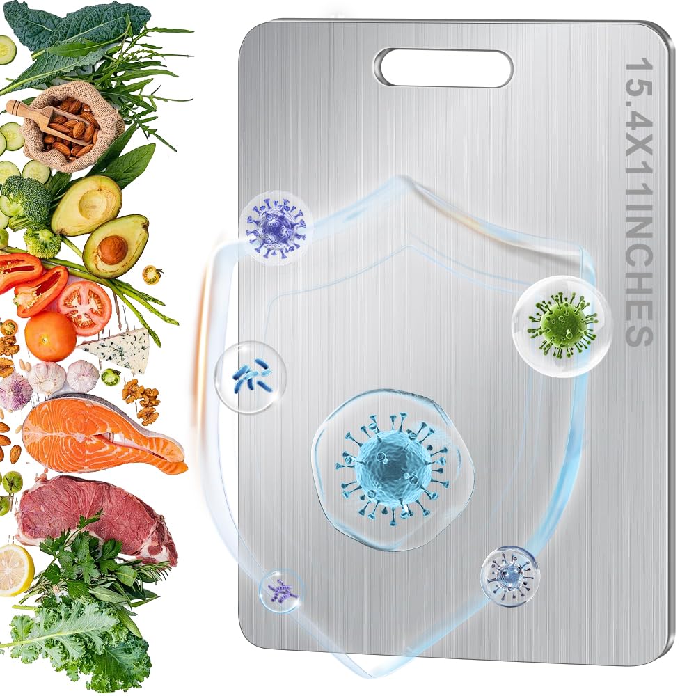 Titanium Cutting Board for Kitchen, Metal Non Stick Chopping Board