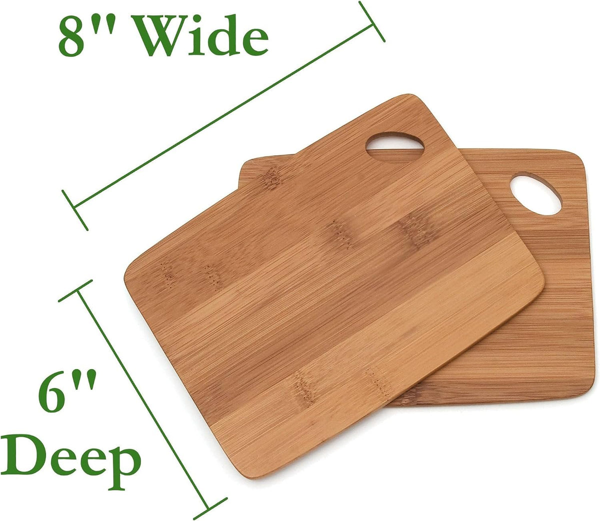 Lipper International 849 Bamboo Thin Cutting Board Set, Two 6 by 8-Inch Boards