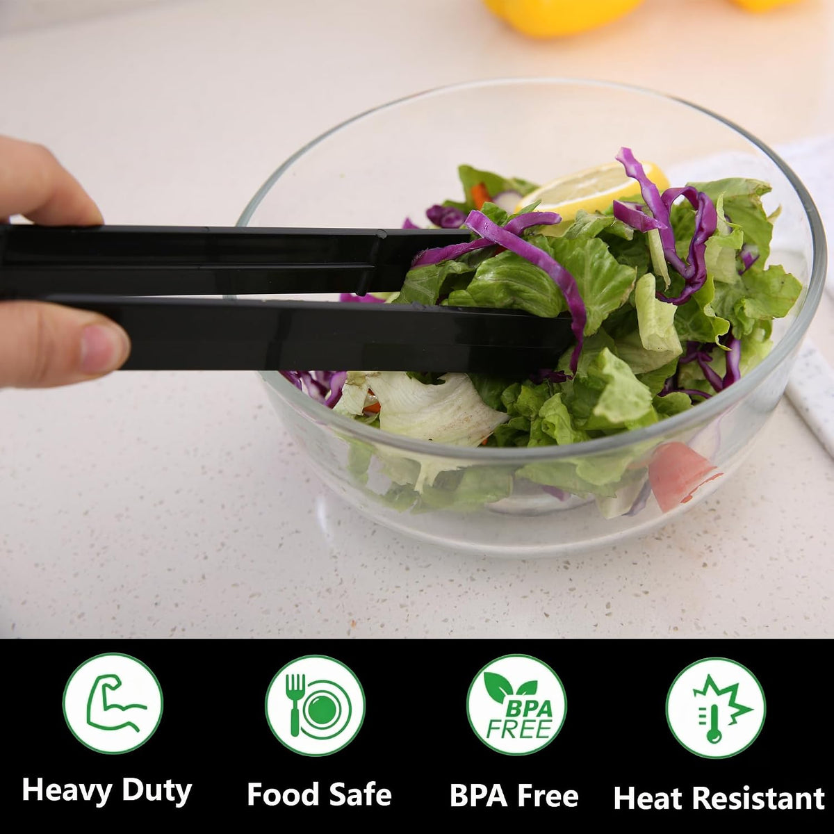 Plastic Serving Tongs Disposable Kitchen Tongs for Food Salad
