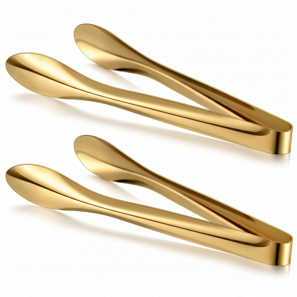 3 Pack Silver Polished Serving Tongs 9 Inch,12 Inch, 6 Inch