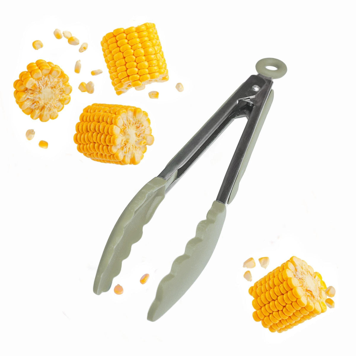 Starpack Get a Grip Silicone Kitchen Tongs (2-Pack, 9" + 12") - LFGB Non Toxic, 600°F Heat Resistant, BPA-Free - Heavy-Duty Stainless Steel, Locking - Dishwasher Safe for Nonstick Cookware