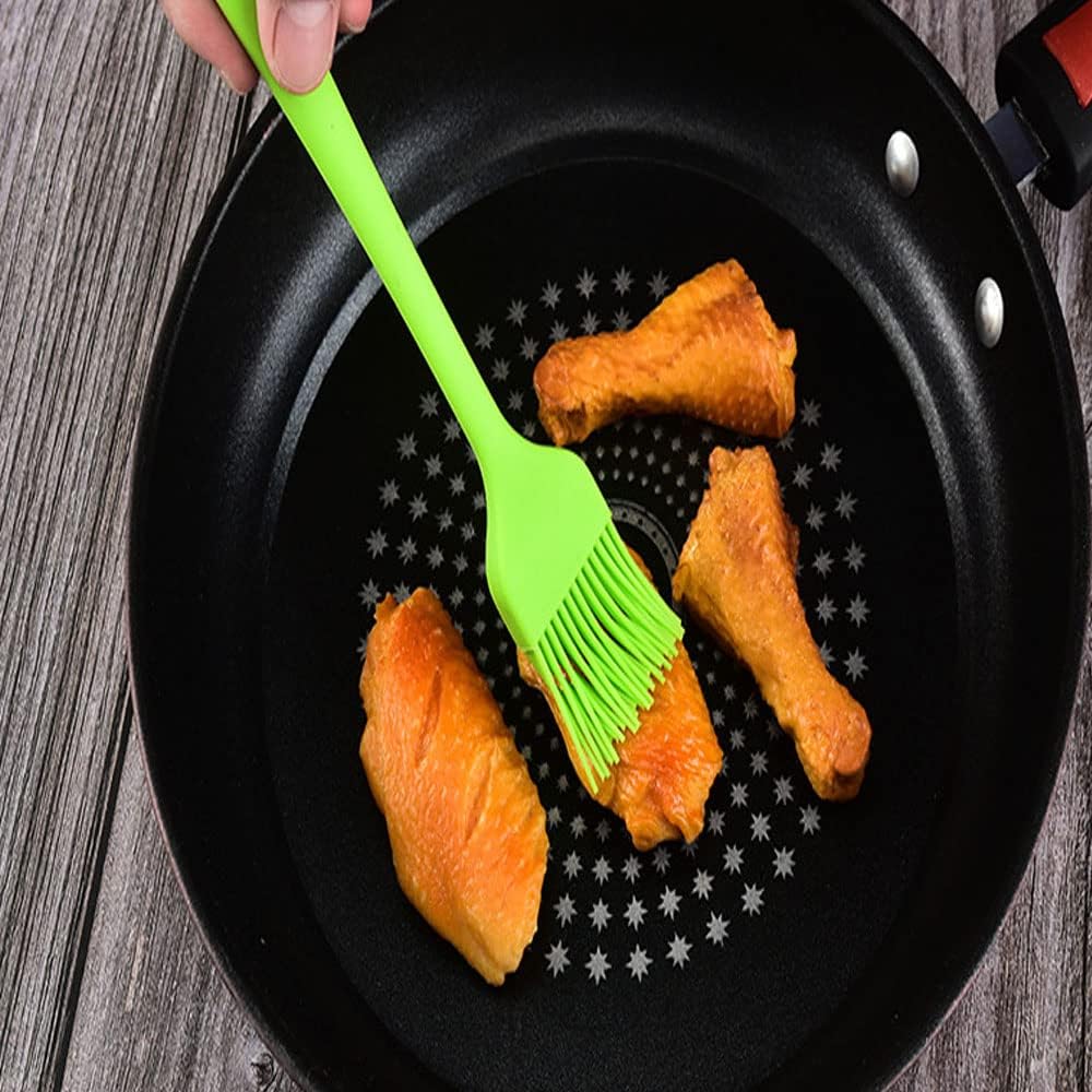 Silicone Oil brush, for BBQ Kitchen Cooking Baking and Grilling (4 PCS,green)