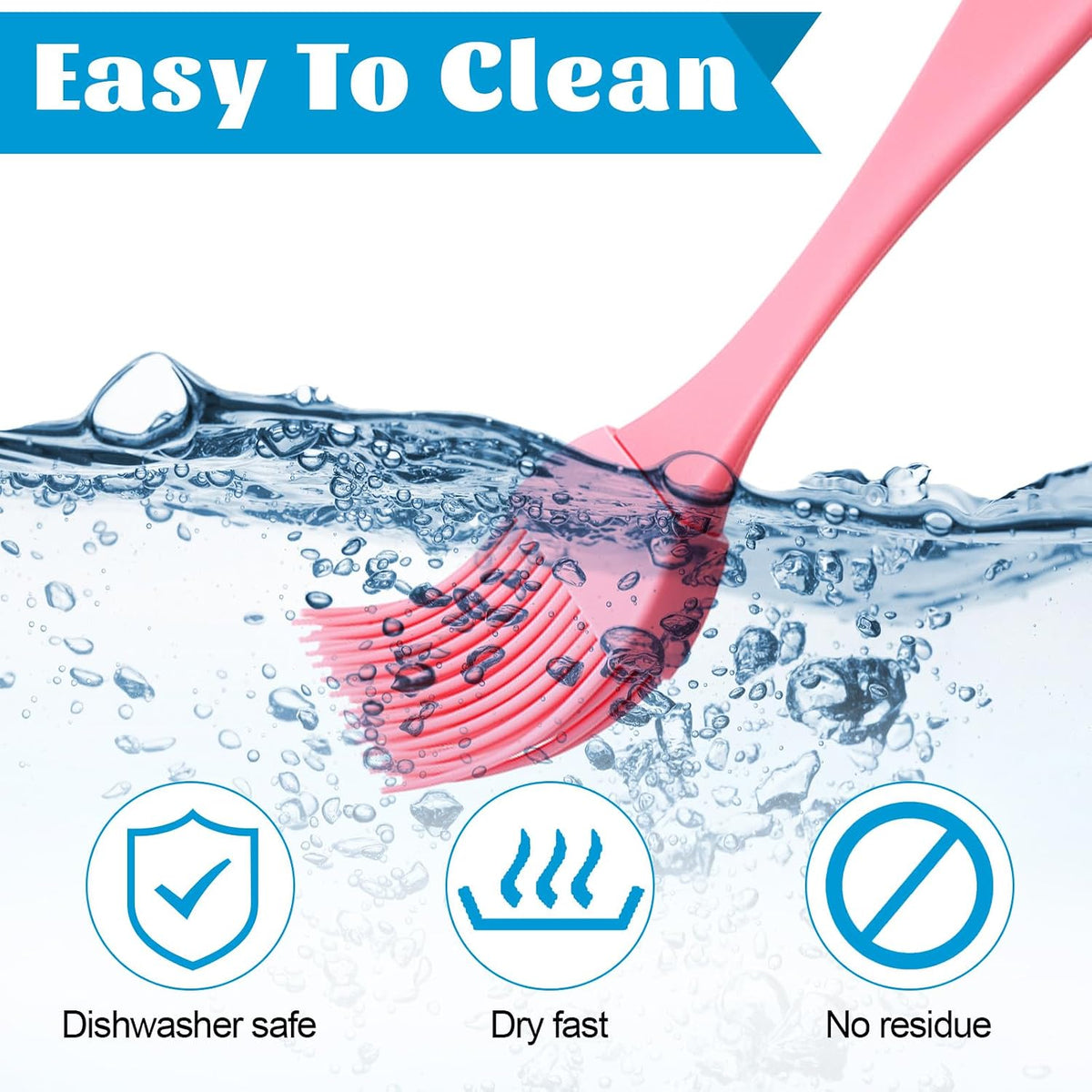 Yuanchu 5 Pcs Silicone Basting Brush, Pastry Brushes Heat Resistant BPA Free