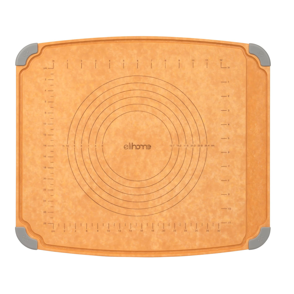 Elihome Essential Series Wood Fiber Cutting Board for Kitchen, Knife Friendly, Dishwasher Safe, Non-Slip Feet, Juice Groove, Reversible, Non-Porous, Eco Friendly, 10"x 7" SMALL