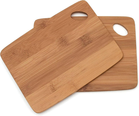 Lipper International 849 Bamboo Thin Cutting Board Set, Two 6 by 8-Inch Boards
