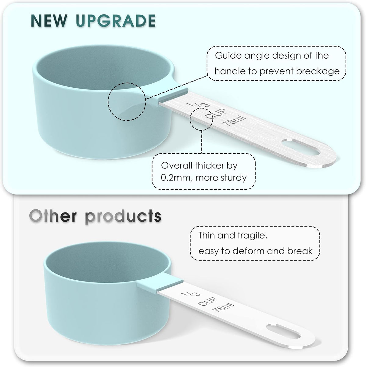 Measuring Cups & Spoons Set, Stackable Cups and Spoons
