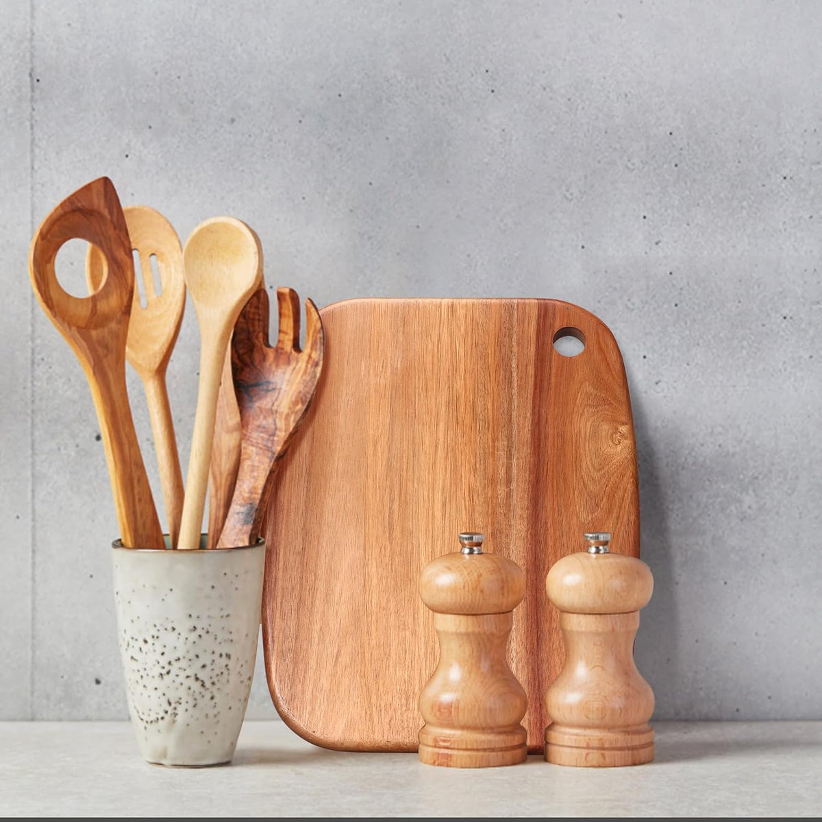 Small Acacia Wood Cutting Boards for Kitchen with Hanging