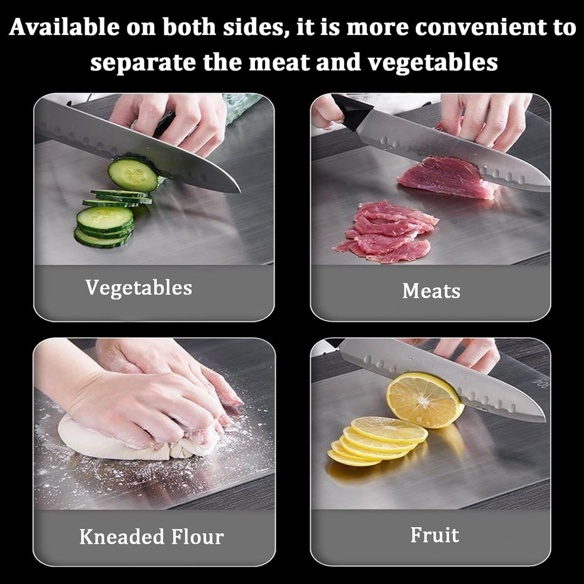 Stainless Steel Cutting Board Set of 3,Non Toxic Cutting Boards for Kitchen