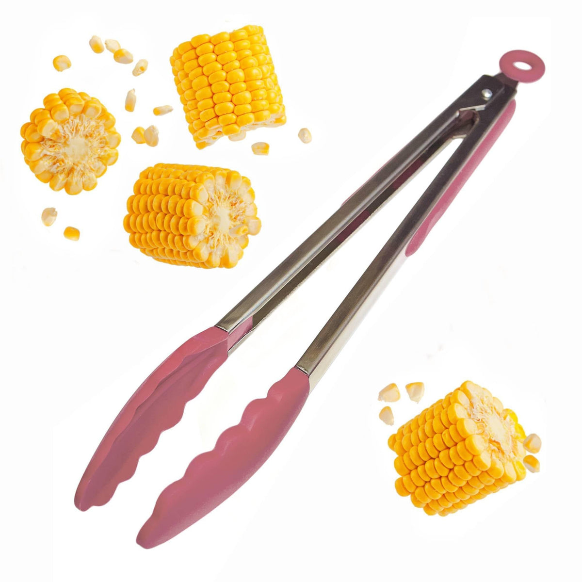 Starpack Get a Grip Silicone Kitchen Tongs (2-Pack, 9" + 12") - LFGB Non Toxic, 600°F Heat Resistant, BPA-Free - Heavy-Duty Stainless Steel, Locking - Dishwasher Safe for Nonstick Cookware