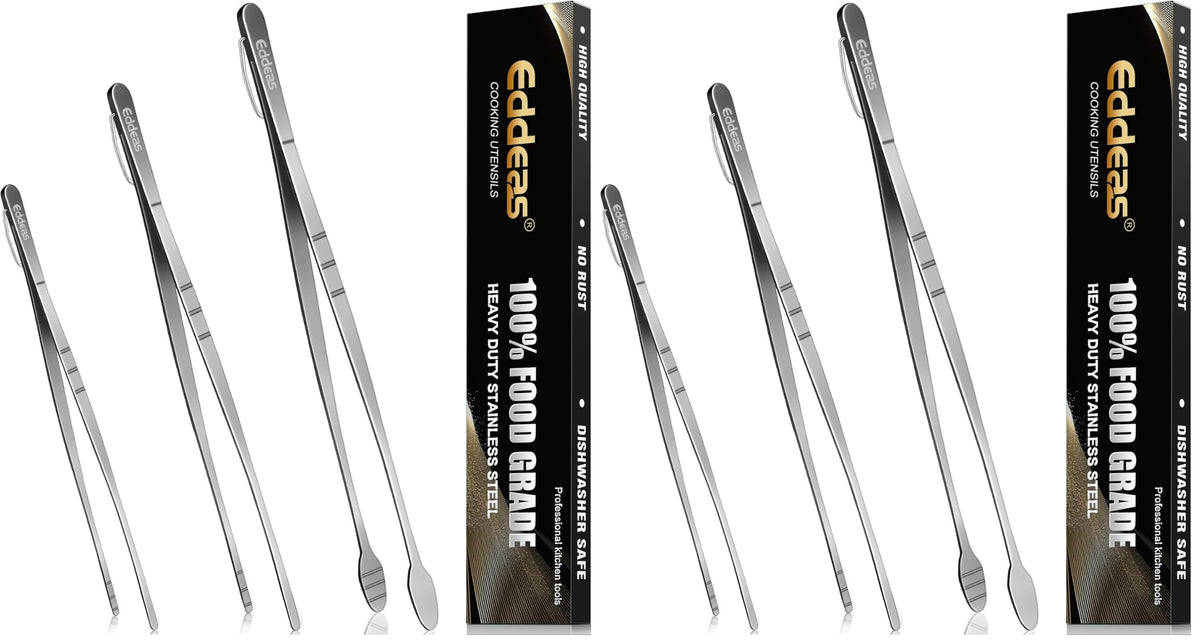 Tongs For Cooking Up to 600 °F Metal Kitchen Tongs 3PCS 7,9,12 Inch