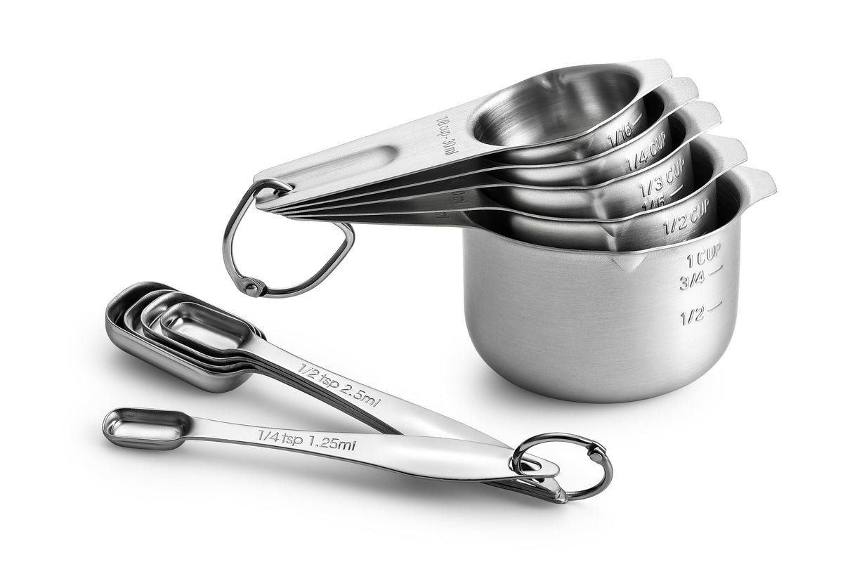 Spring Chef Nesting Stainless Steel Measuring Spoons Set of 7 with Leveler