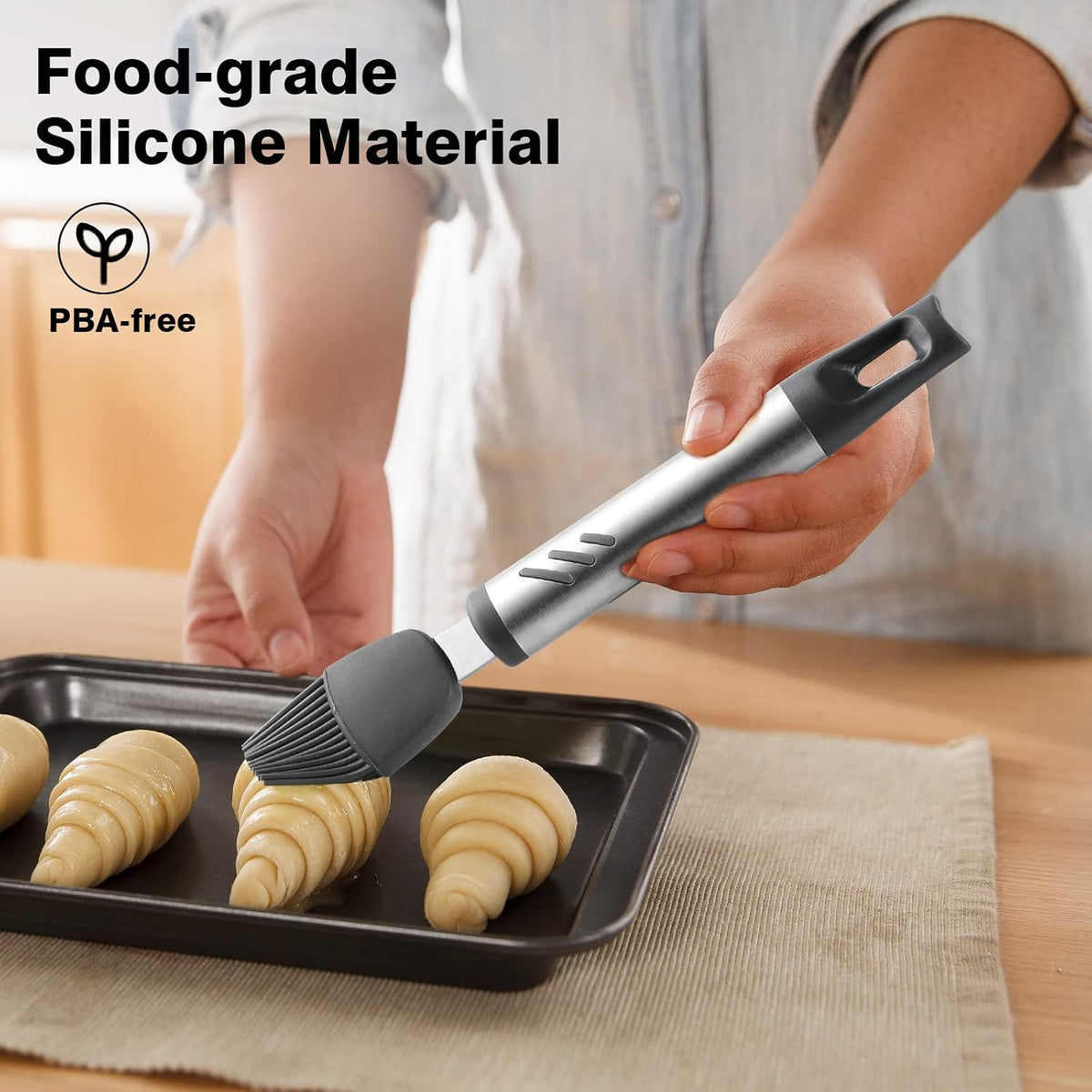Silicone Grill Brush for Oil and Sauce, Set of 2 Basting Brush