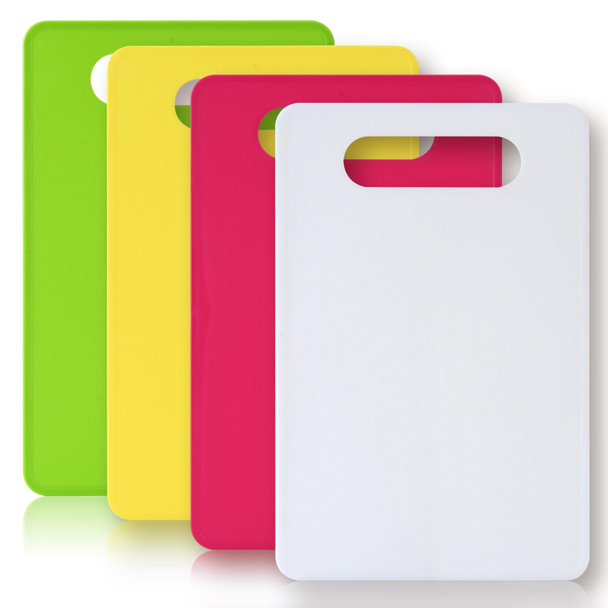 Luckyiren Plastic Cutting Board Set, 3 Pack Small Boards, Dishwasher Safe