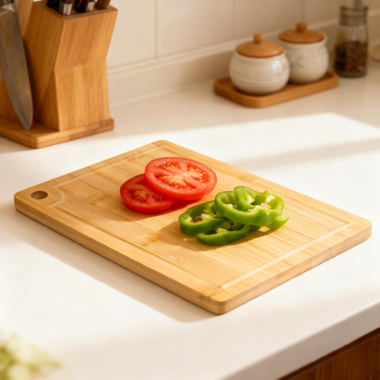 Small Bamboo Cutting Boards with Juice Groove (11" x 7.8"), No Toxic Wooden Chopping Board for Kitchen, Charcuterie Board, Wooden Cutting Board for Meat, Cheese, Fruits, and Vegetables