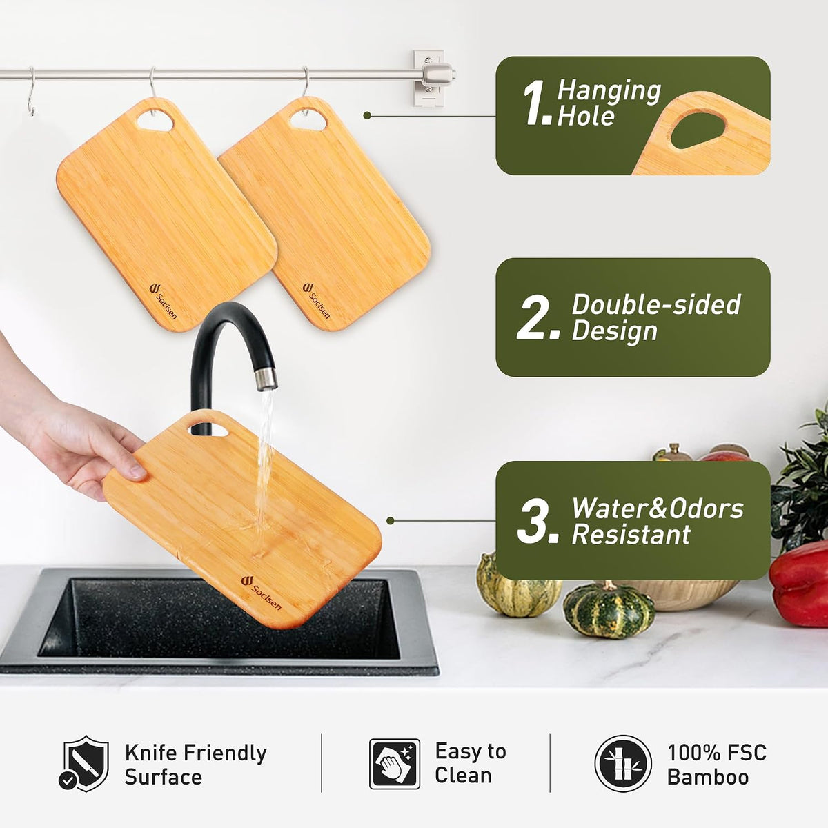 2 Pack Small Bamboo Wood Cutting Board for Kitchen 8.6" x 6" Mini Wooden Charcuterie Boards Lightweight Chopping Board Non Toxic Serving Board Tiny Chef Set Camping Fruit Lemon Sandwich Cheese Board